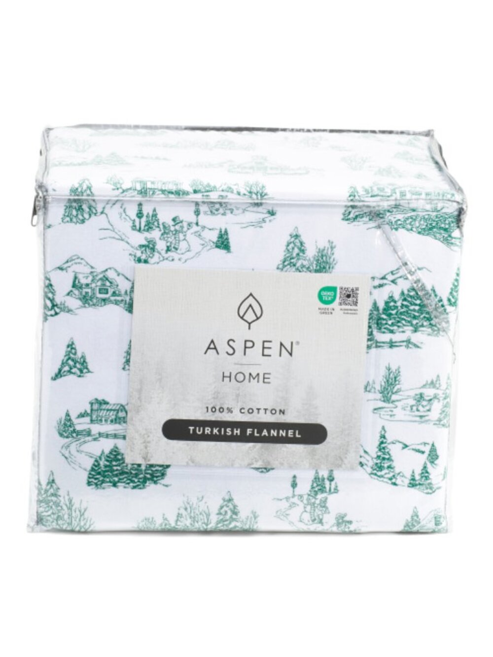 ASPEN Made In Turkey Toile Flannel Sheet Set